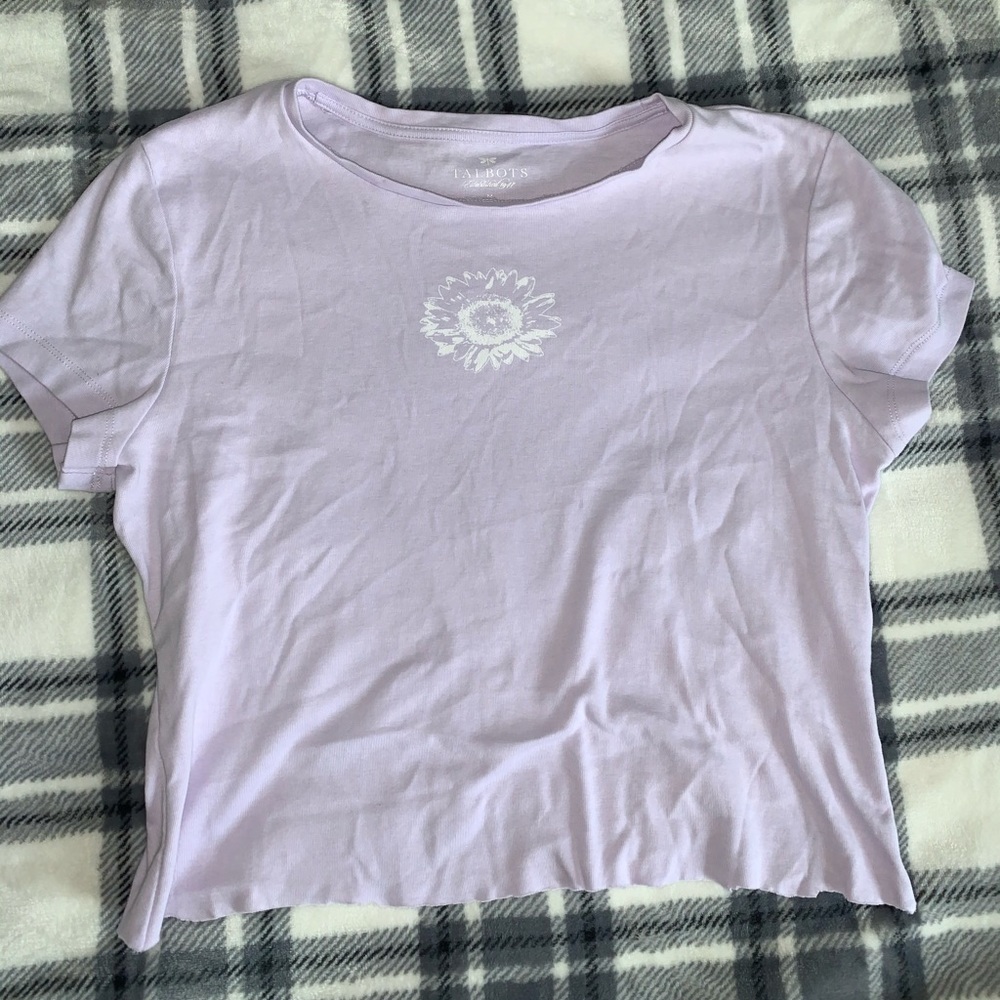 Cropped sunflower tee shirt (not very cropped)